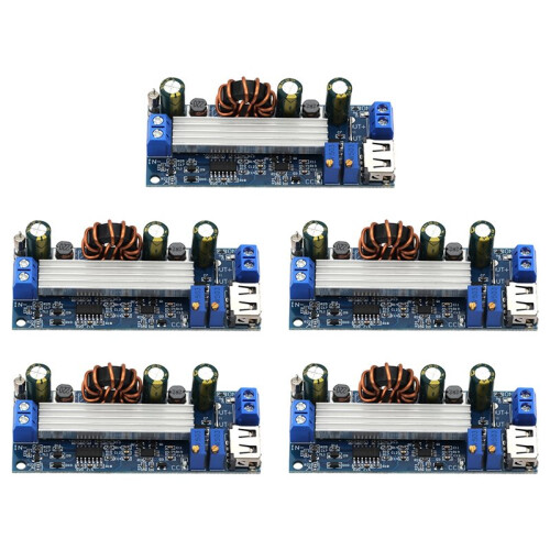 5Pcs  Step  Boost Converter 2-24v to 3-30v 4A 80w CC CV Power Module Adjustable Regulated Power Supply