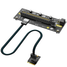 M.2 M-Key 2230 to PCI-E 4.0 X16 with Oculink SFF-8612/8611 Extension Cable As External Card, PWR ATX 6PIN 12V