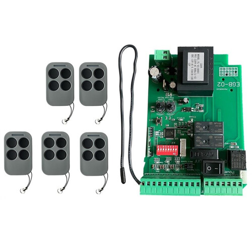 AC110 Automatic Sliding Gate Motor Control Board +5 Remote Control for Sliding Gate Opener Access Control System