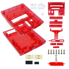 Bitfunx SNES Replacement Shell Transparent Case for  SNES SFC US Version Retro Gaming Consoles Translucent Red