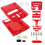 Bitfunx SNES Replacement Shell Transparent Case for  SNES SFC US Version Retro Gaming Consoles Translucent Red 1