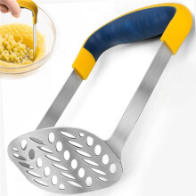 Large Smooth Potato Masher,Heavy Duty Stainless Steel Mashed Potatoes,Versatile Masher for Potatoes