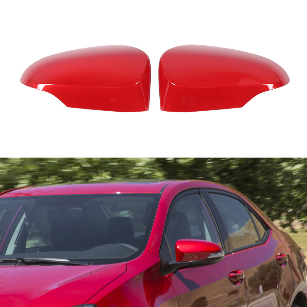 Pair Of Rearview Mirror Cover Cap 87945-02420 High Strength Left Right Red 9371384773837