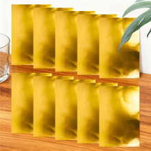 10 Szt. Tłoczonych Arkuszy Folii Aluminiowej O Dużej Wytrzymałości,20x30cm,Złote i Srebrne Arkusze Folii Aluminiowej z Reliefem,do Sztuki