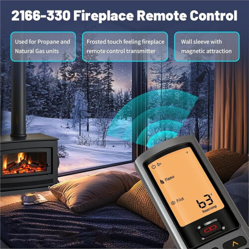 Fireplace Remote Control Transmitter Replacement for Heat N Glo Stoves and Fireplaces Remote Control Replace 2166-330 2