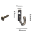 Small Hooks with Screws 10-Pack Black 2