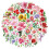 Aufkleber Blumen und Blätter 50er-Pack MultiColor 4