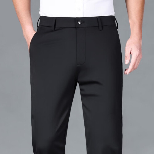 lulshou Ανδρικό Παντελόνι Φόρεμα Ψηλόμεσο Business Casual Παντελόνι με Επίσημο Παντελόνι 1