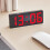 Digital Alarm Clock Simples LED Large Digital Display Fashion Alarm Clock Fully Functional Desktop Bedside Study Kitchen Clock Black Frame, Red 4