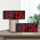 Digital Alarm Clock Simples LED Large Digital Display Fashion Alarm Clock Fully Functional Desktop Bedside Study Kitchen Clock Black Frame, Red 5