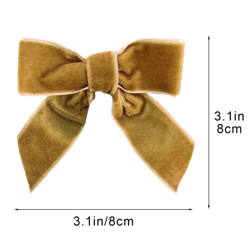 burgunderrote Samt-Weihnachtsschleifen, 7,9 cm 2