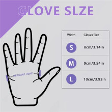 100pcs Nitrile Exam Gloves Disposable Lilac Glove Food Grade Sterile Powder Free Protection Gloves for Cooking L