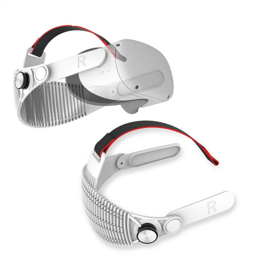 Adjustable Elite  Strap for Meta  Quest 2 VR Soft Silicone Support Comfortable Enhanced VR Accessories White 1