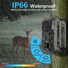8K Hunting Camera HD Wildlife WIFI Monitor Infrared Night Vision Rugged and Waterproof Trail Camera for Outdoor Hunting