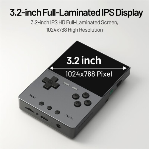 For TRIMUI BRICK Hammer Video Game Console 3.2 Inch 1024x768 IPS Screen Open Source Retro Handheld GamePad 2