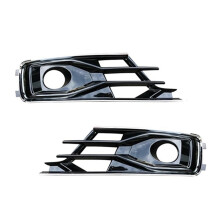 Front Fog Light Frame Fog Lamp Grille Cover for A6L C7 2016-2018 4G0807647A 4G0807648A