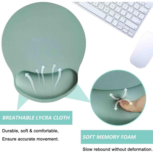 Εργονομικό mouse pad με υποστήριξη καρπού από αφρό μνήμης 2 τεμάχια 2