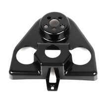 Zwarte Stuurverhogerafdekking voor  Road King FLHR Custom 2003-2013