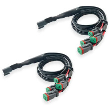 2 Conduttori 4 In1 Deutsch Doppia Uscita DT DTM Adattatori Presa Connettore Femmina per Fendinebbia LED Luci Pod LED Barra Luminosa a LED