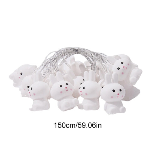Easter Bunny String Lights 4.92FT Colorful Garland 2