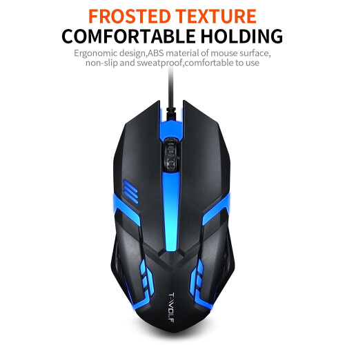 7-Button Wired Optical Mouse, 1200 DPI, Compatible with Laptop/PC 1