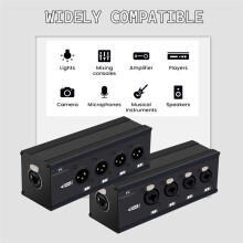 RJ45 CAT5 to 4 Channel 3Pin XLR Audio/DMX over Network Cable Extender for Live Stage,Lighting,Audio Recording Studio
