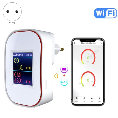 Tuya  Life Natural Co Leak Carbon Monoxide Detector Wifi Ch4 Methane Home Sensor 2pc EU Plug 2