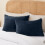 Fronhas de flanela tamanho Queen, azul-marinho, pacote com 2 unidades, 50 x 75 cm (20 x 30 polegadas) 2