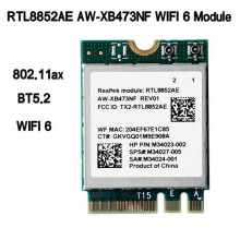 RTL8852AE WiFi 6 Network Card with 8dBi External Antenna 1800M Wireless WiFi Module M.2 NGFF Adapter for Windows 10 11
