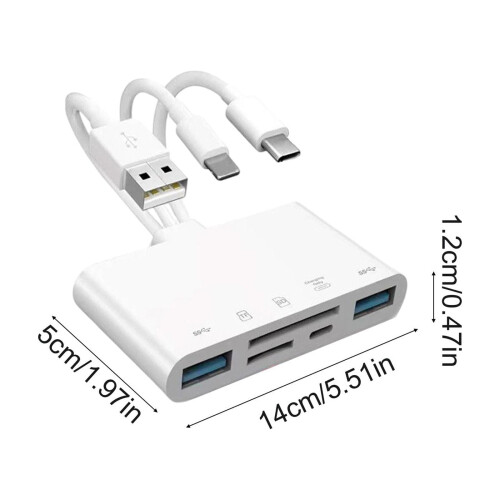 Multifunctional Card Reader Plug And Play Supports SD Card High Speed Reading 2TB 1