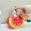 Laundry Detergent Bath Lotion Watermelon Shaped Ceramic Dispenser Bottle for Hand Soap  Press Pump Bottle 4