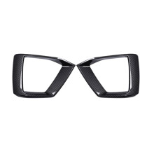 2 Piezas de Fibra de Carbono para Parachoques Delantero de Coche, Luz Antiniebla, LáMpara, Cubierta Embellecedora Negra, Marco, Tapa, Capó para