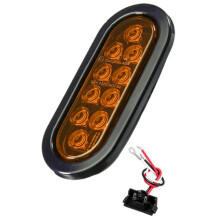 Bil Oval 10LED GlöDlampor Bromsljus med Plug12V Blinkers Universal för de Flesta Bilar Lastbilar Trailer Gul