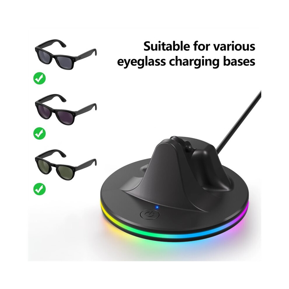Rgb Charging Dock For Meta Ai Glasses Portable Charger Stand With Usb To C Cable 4711683332017