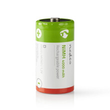 Wiederaufladbarer Ni-MH-Akku D | 1,2 V DC | 4000 mAh | Vorgeladen | 2-Blister | HR20 | Grün / Rot