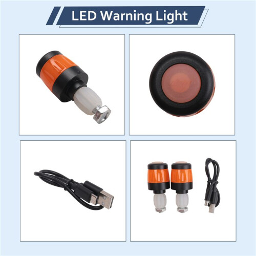 2Pcs Electric Scooter Handlebar Lights, LED Warning Light,Waterproof Turn Signal Lights 2