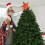 Christmas Tree Topper Star, Small Gold Red Sequins Design, Five-Pointed Tree Top Accessory Decor 4