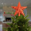 Christmas Tree Topper Star, Small Gold Red Sequins Design, Five-Pointed Tree Top Accessory Decor 5