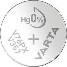 Silver-Oxide battery SR44 | 1.55 V DC | 155 mAh | 1-Blister | Clock | Silver