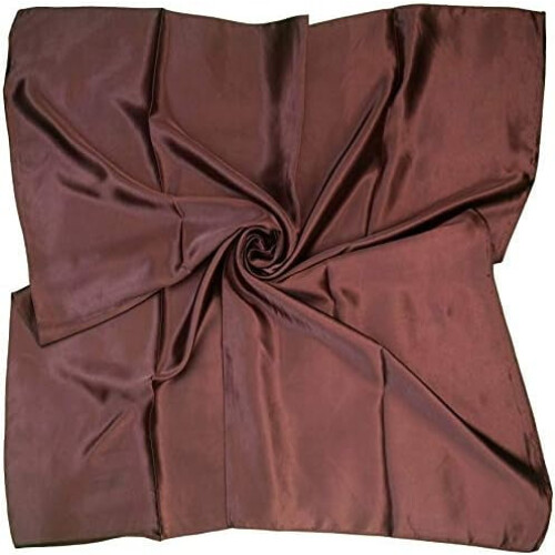 Conjunto de 4 lenços quadrados grandes de cetim, 89x89 cm (35x35 polegadas), para pescoço e cabeça. 2
