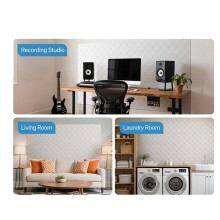 12 Pack Acoustic Wall Panels Self-Adhesive,High Density 12x12Inch Sound Proof Foam Panels for Door,Ceiling,Home Office,A