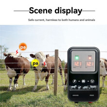 10KM Electric Fence LCD Voltage Display Poultry Fence Insulators Controller Tool for Livestock Sheep Cattle UK Plug