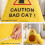 Κρεβάτι γάτας Caution Bad - Νεωτεριστική κλειστή σπηλιά για γάτες, ζεστή σκηνή από φλις 5