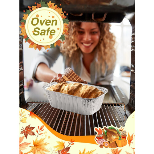 铝制一次性小号烤盘带盖 63.52英寸 25个装 2