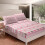 Christmas Comforter Cover Set Pink Snowflake Microfiber Full 2
