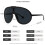 Aviator solbriller UV400-beskyttelse Oversized Unisex 4