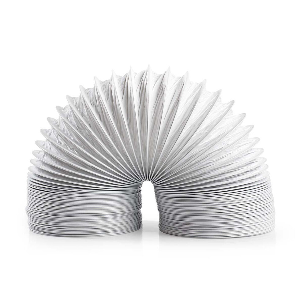 Air Outlet Hose Pvc | 100 Mm | 6.00 M | Fits: Air Ventilation / Tumble Dryers | White 5412810301584