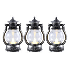 12 StüCk -Laterne Dekorativ mit LED-Kerze, Vintage-Laterne, HäNgende Kerzenlaternen, Batteriebetriebene Laterne, Silberfarben