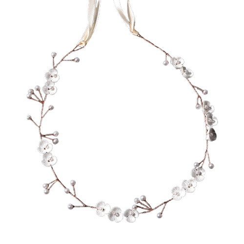 Κρυστάλλινη κορδέλα γάμου Faux Pearl Νυφικό headpiece με αμπέλι για αξεσουάρ μαλλιών νύφης 1
