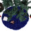 Blått rundt juletreskjørt 122 cm 5